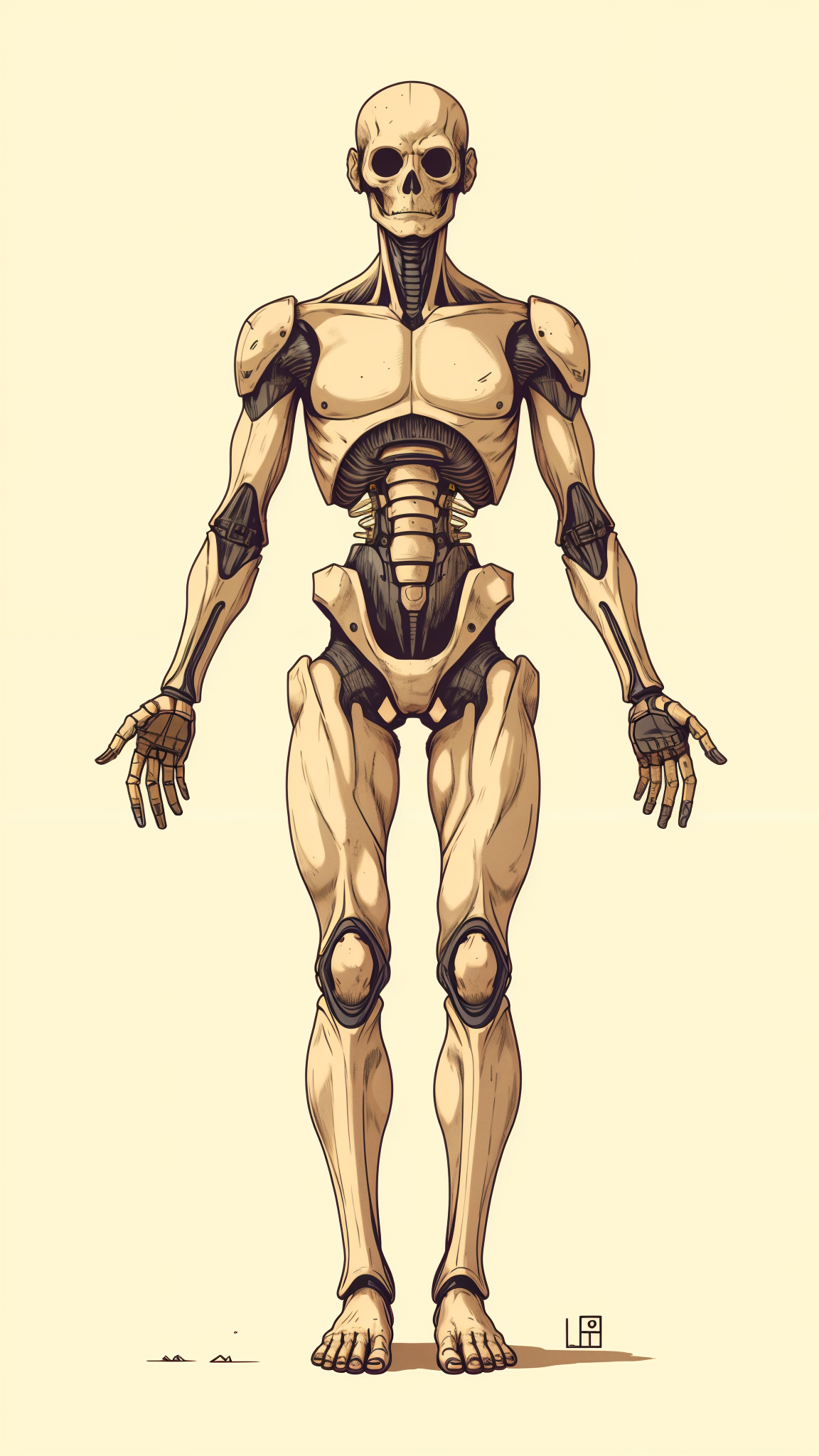 robot anatomy drawing using leonardo da vinci drawings anatomy style.