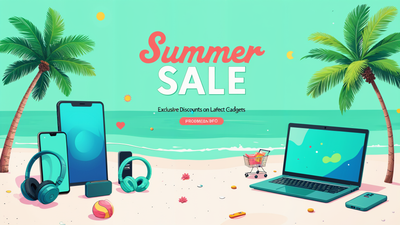 Summer Sale banner for an online gadget store