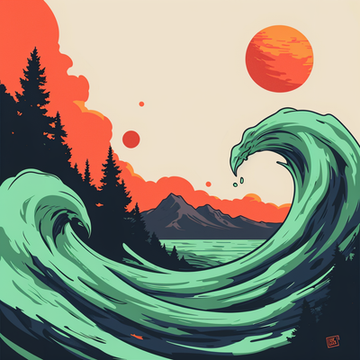 a dynamic funky background