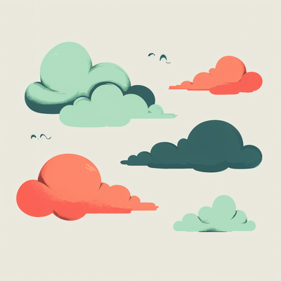 only stylized clouds in the sky