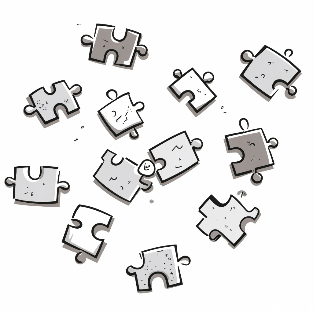 puzzle pieces. Be creative. I want to put them in my presentation as an illustration.
