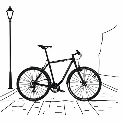a bicycle with big wheels