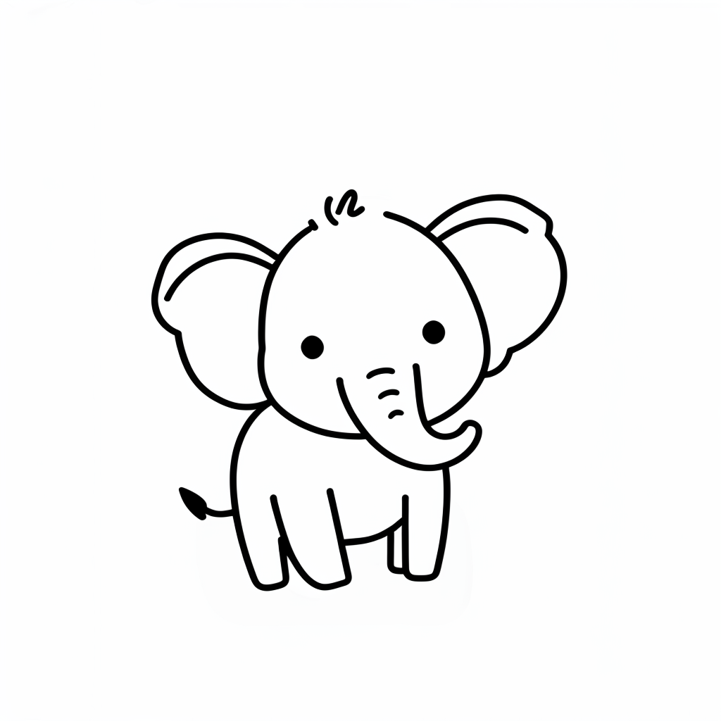 cute baby elephant on a white background