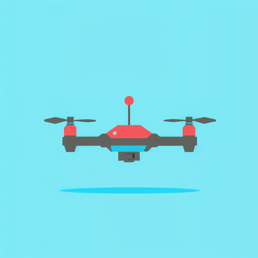 A drone seen from the front