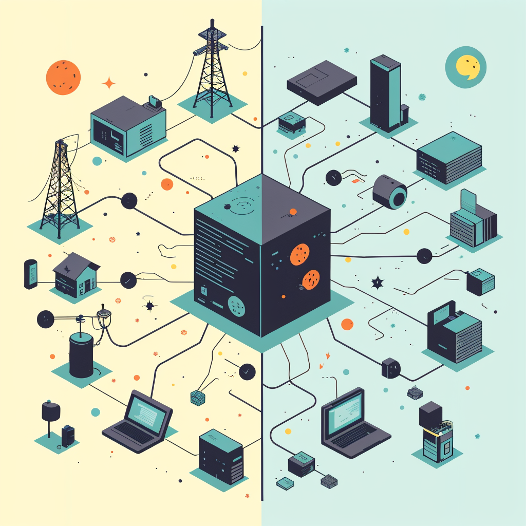 Diagram comparing Electric Utility Grid vs. Computing Grid