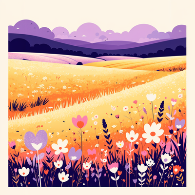 a meadow of wildflowers