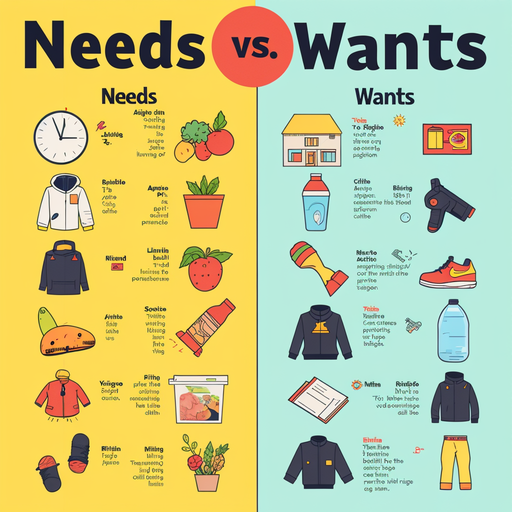 needs and wants for ems grade 7 poster