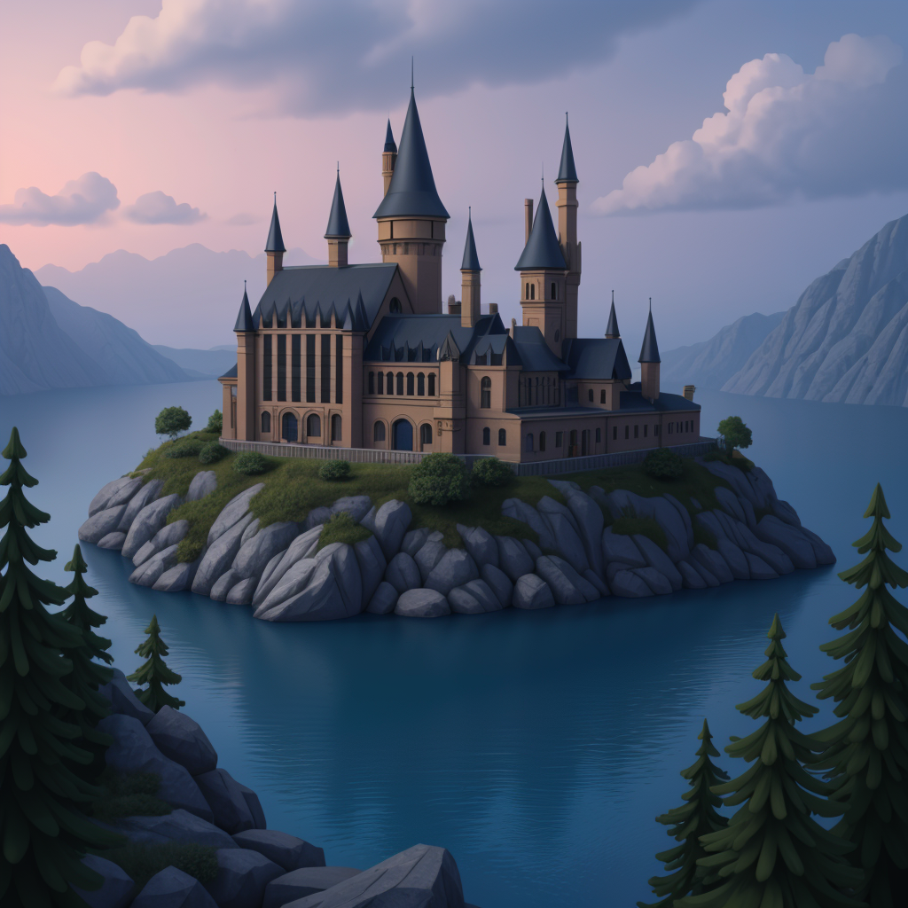 the Hogwarts castle.