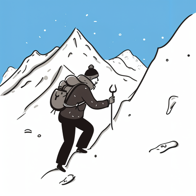 climbing on mount Everest