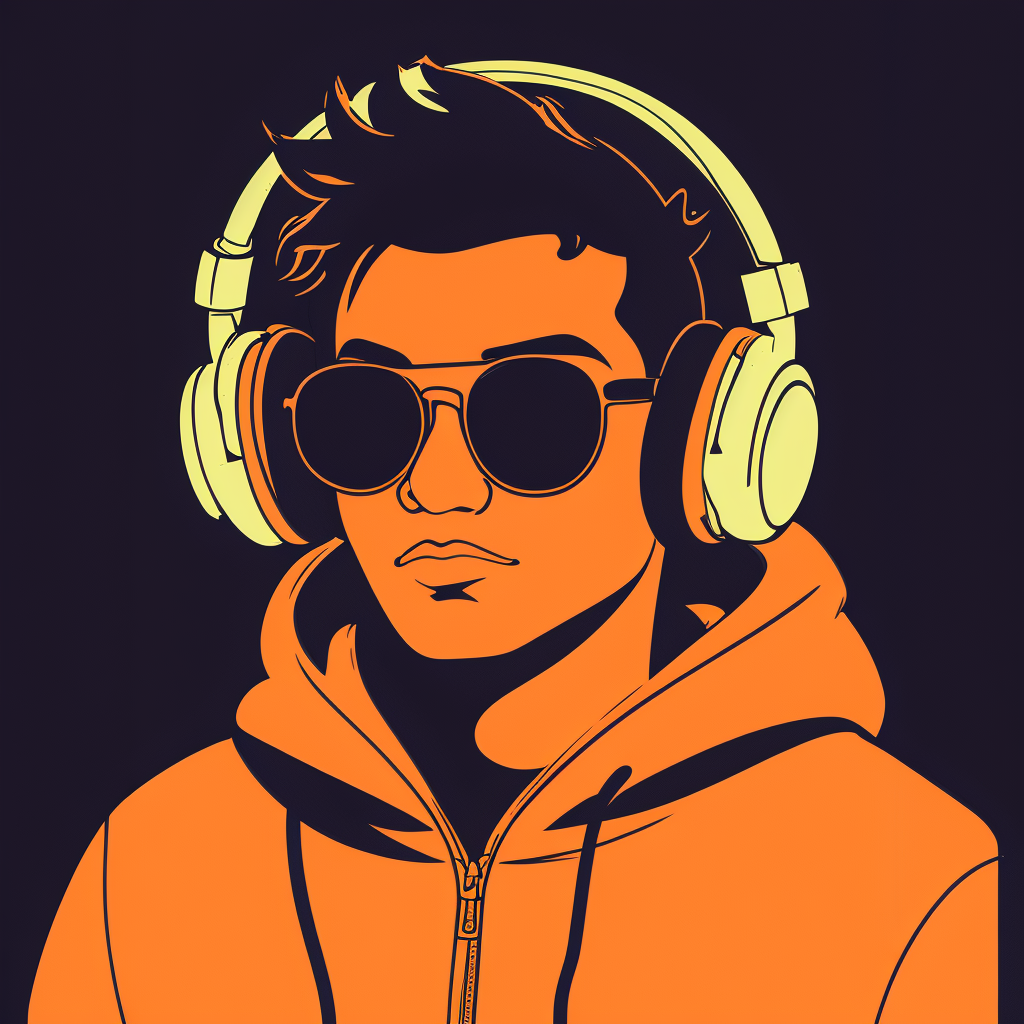 A young man wearing headphones and a hoodie.