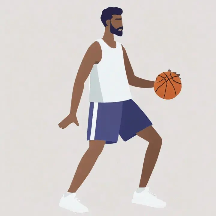 A man playing basketball.