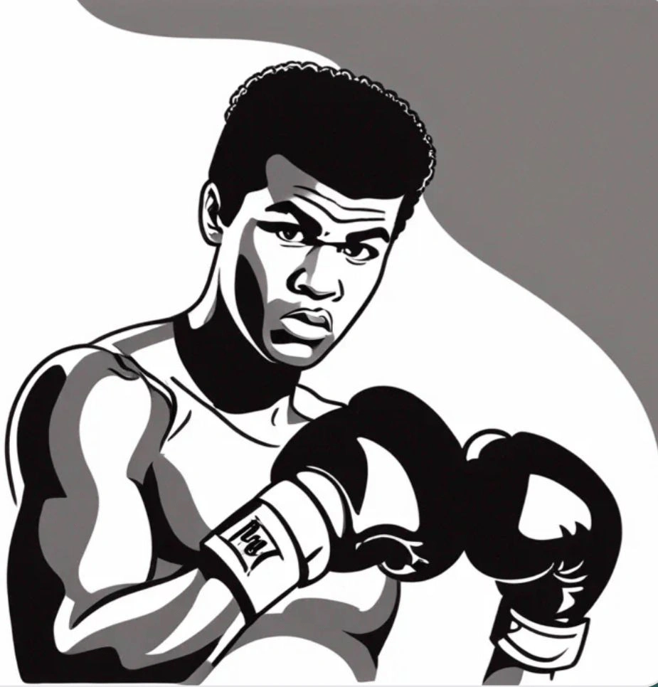 Muhammad Ali boxing.