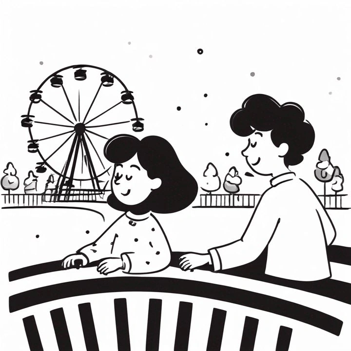Kids at an amusement park.