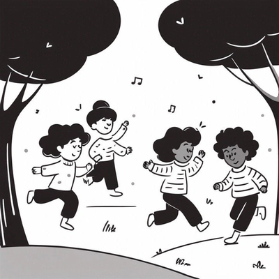 Children playing in a park