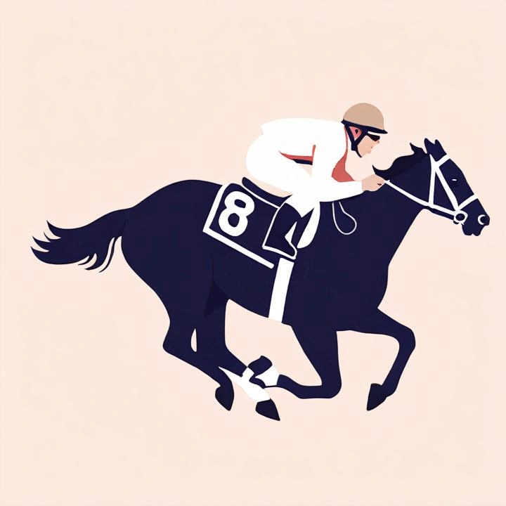 A horse racing.