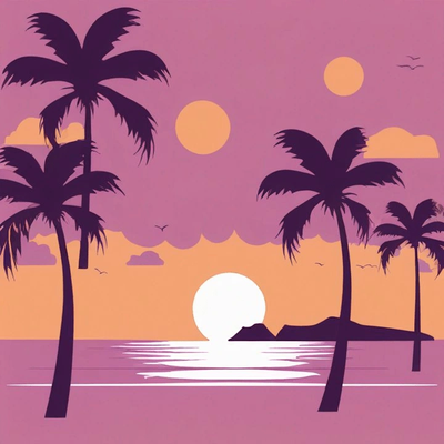 A beautiful beach sunset.